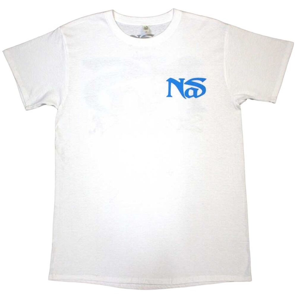 Nas Unisex Adult Still City Infill Back Print T-Shirt / White